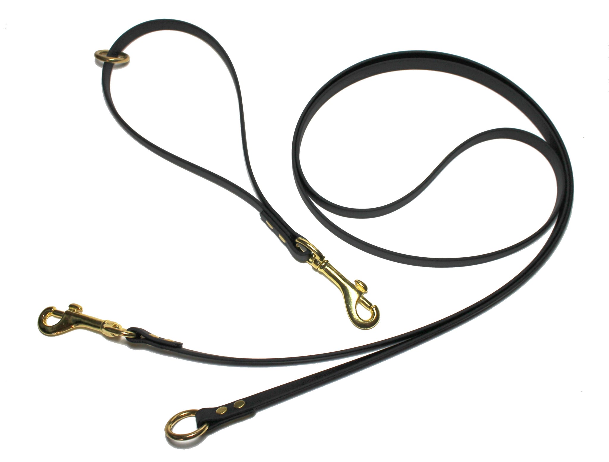 Two Section Leash, Handle with Drag Line - Biothane Dog Leash 12mm (1/2") wide
