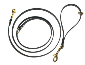 Two Section Leash, Handle with Drag Line - Biothane Dog Leash 12mm (1/2") wide