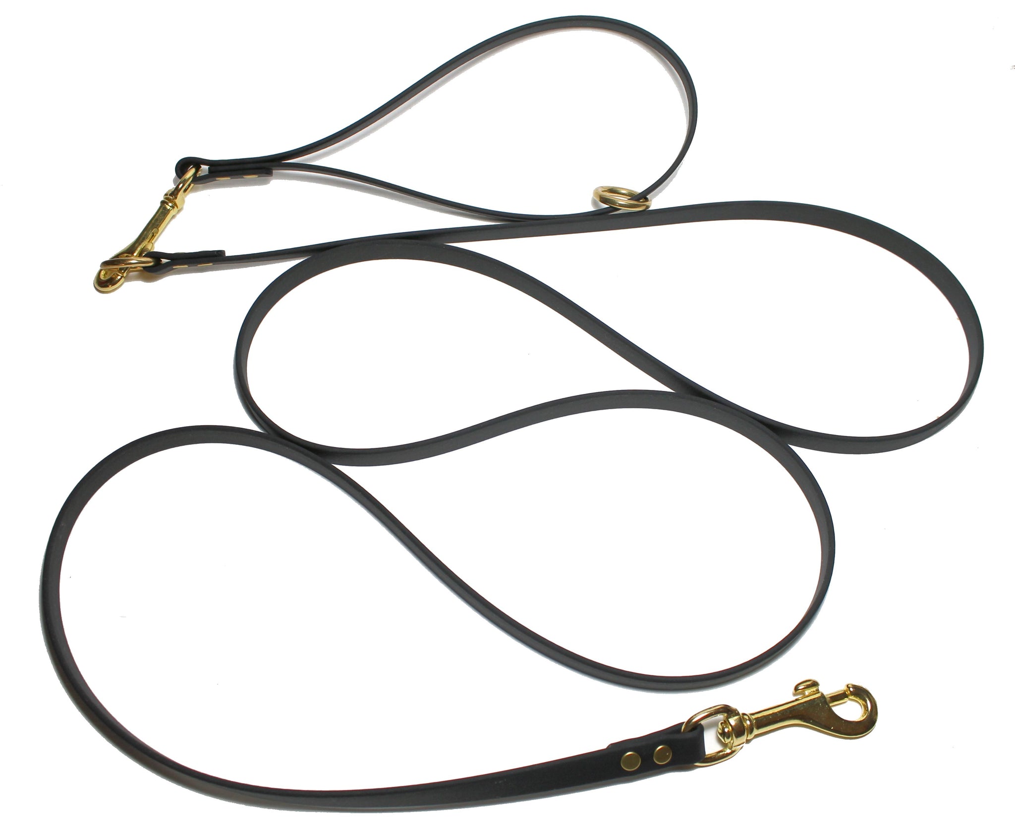 Two Section Leash, Handle with Drag Line - Biothane Dog Leash 12mm (1/2") wide