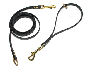 Two Section Leash, Handle with Drag Line - Biothane Dog Leash 12mm (1/2") wide