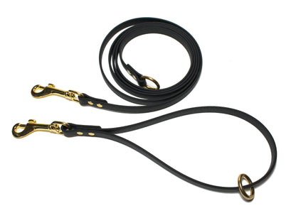Two Section Leash, Handle with Drag Line - Biothane Dog Leash 12mm (1/2") wide