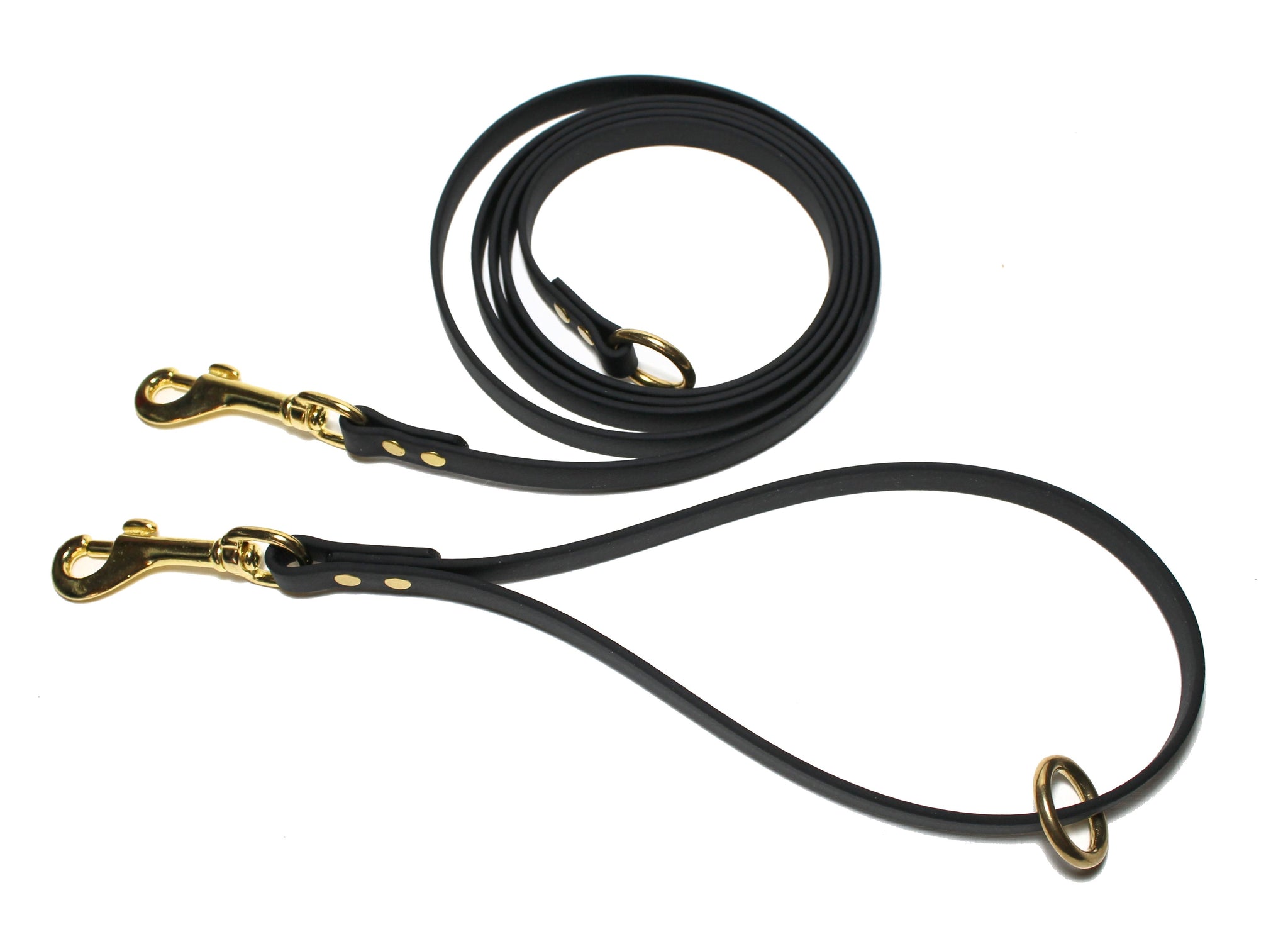 Two Section Leash, Handle with Drag Line - Biothane Dog Leash 12mm (1/2") wide