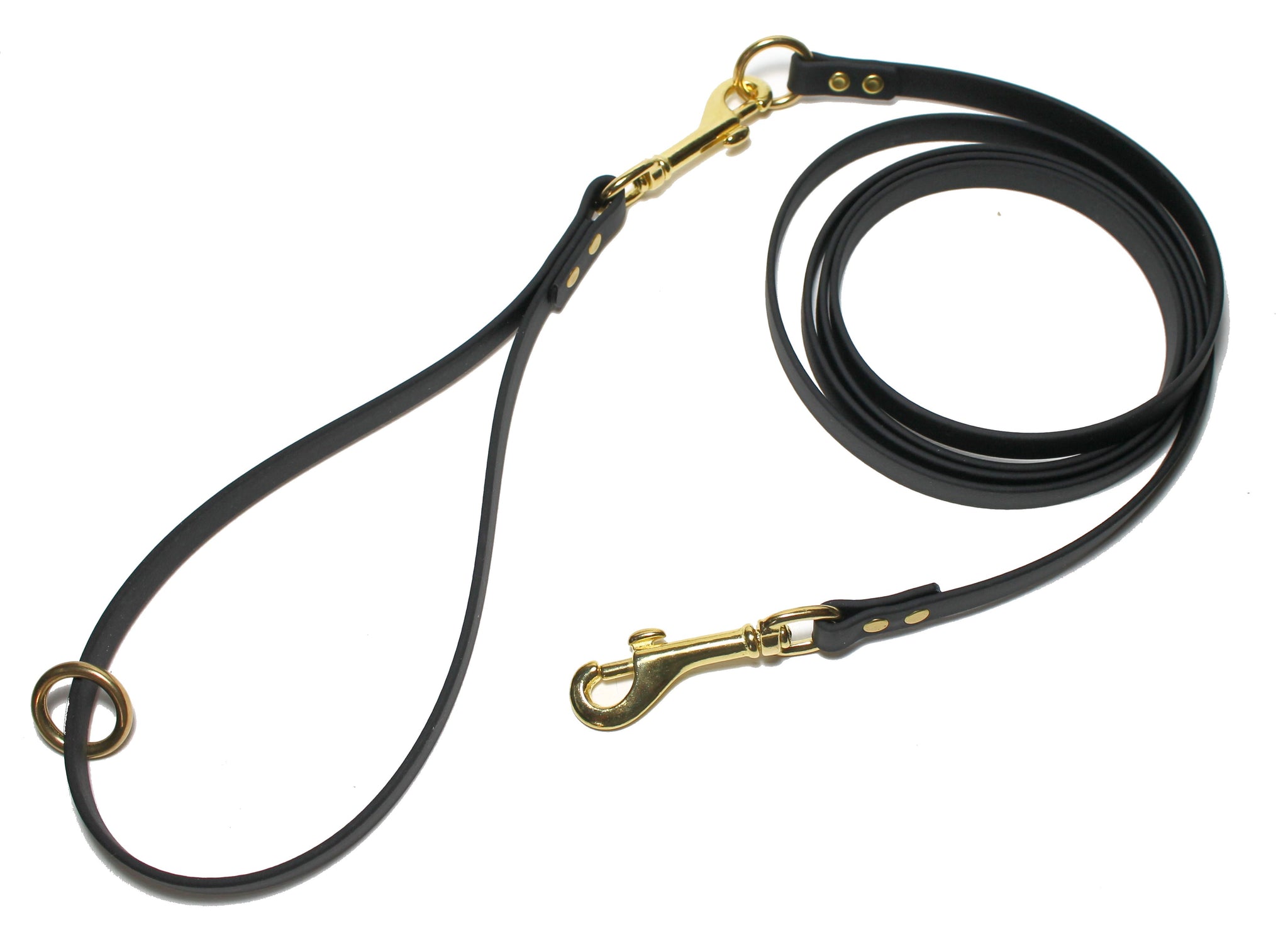 Two Section Leash, Handle with Drag Line - Biothane Dog Leash 12mm (1/2") wide