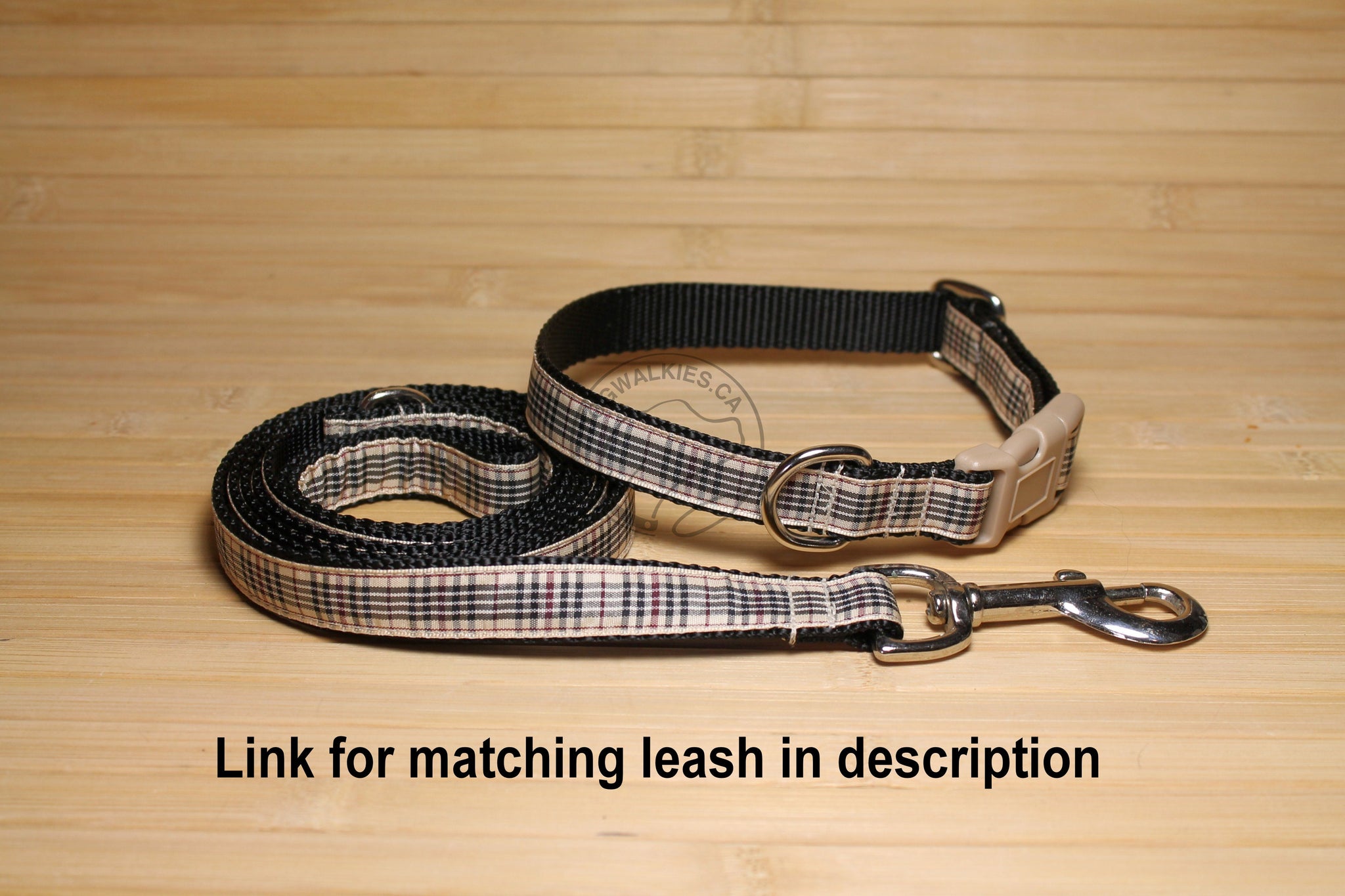 Blackberry tartan - dog collar