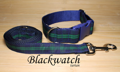Blackwatch clan tartan - dog collar