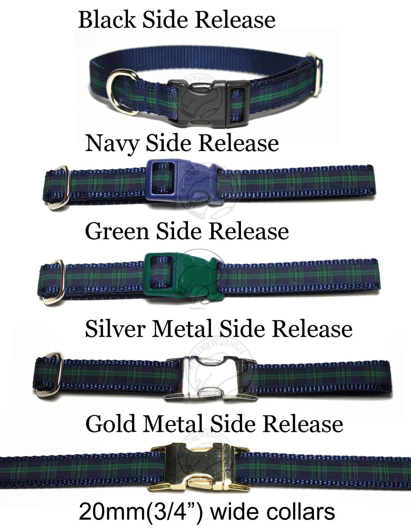 Blackwatch clan tartan - dog collar