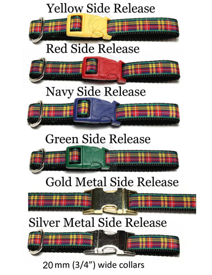 Buchanan clan tartan - dog collar