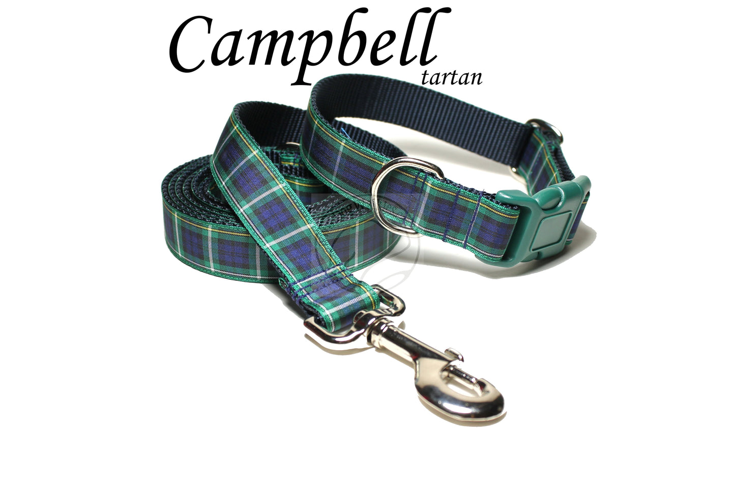 Campbell clan tartan - dog collar