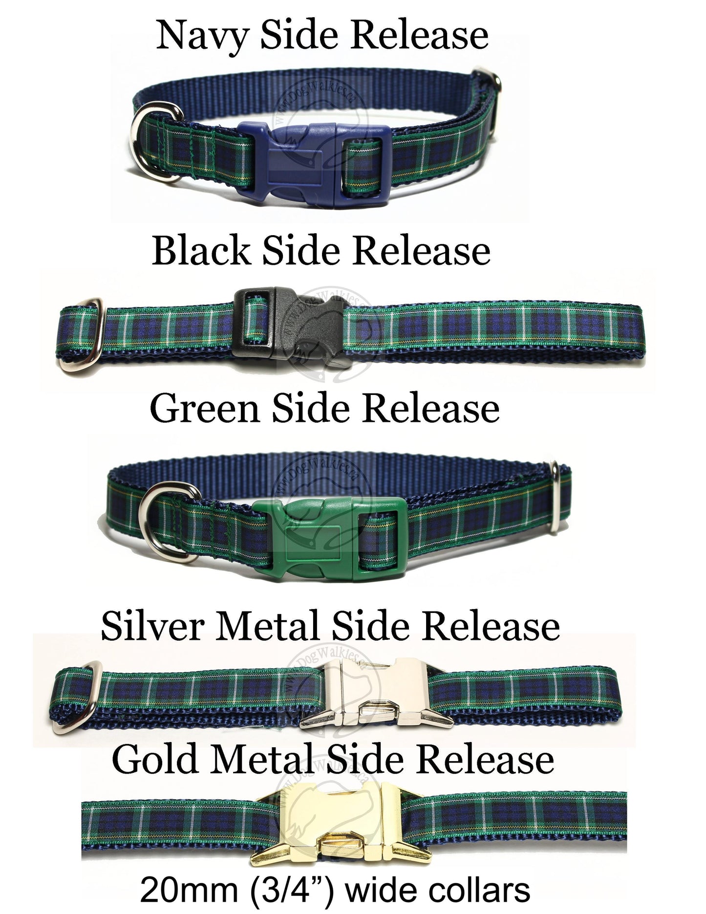 Campbell clan tartan - dog collar