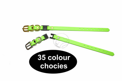 Breakaway Cat Collar Biothane Collar - 1/2" (12mm) wide - all colours