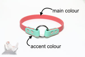 Chill Home Tag Collar Biothane Bicolour Dog Collar - Waterproof -  1/2" (12mm) wide