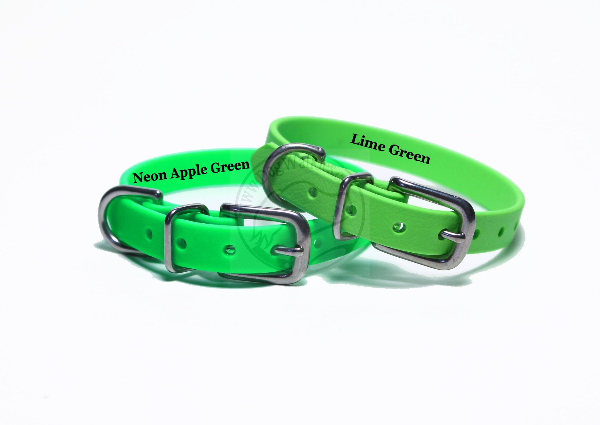 Lime Green Biothane Small Dog Collar - 1/2" (12mm) wide