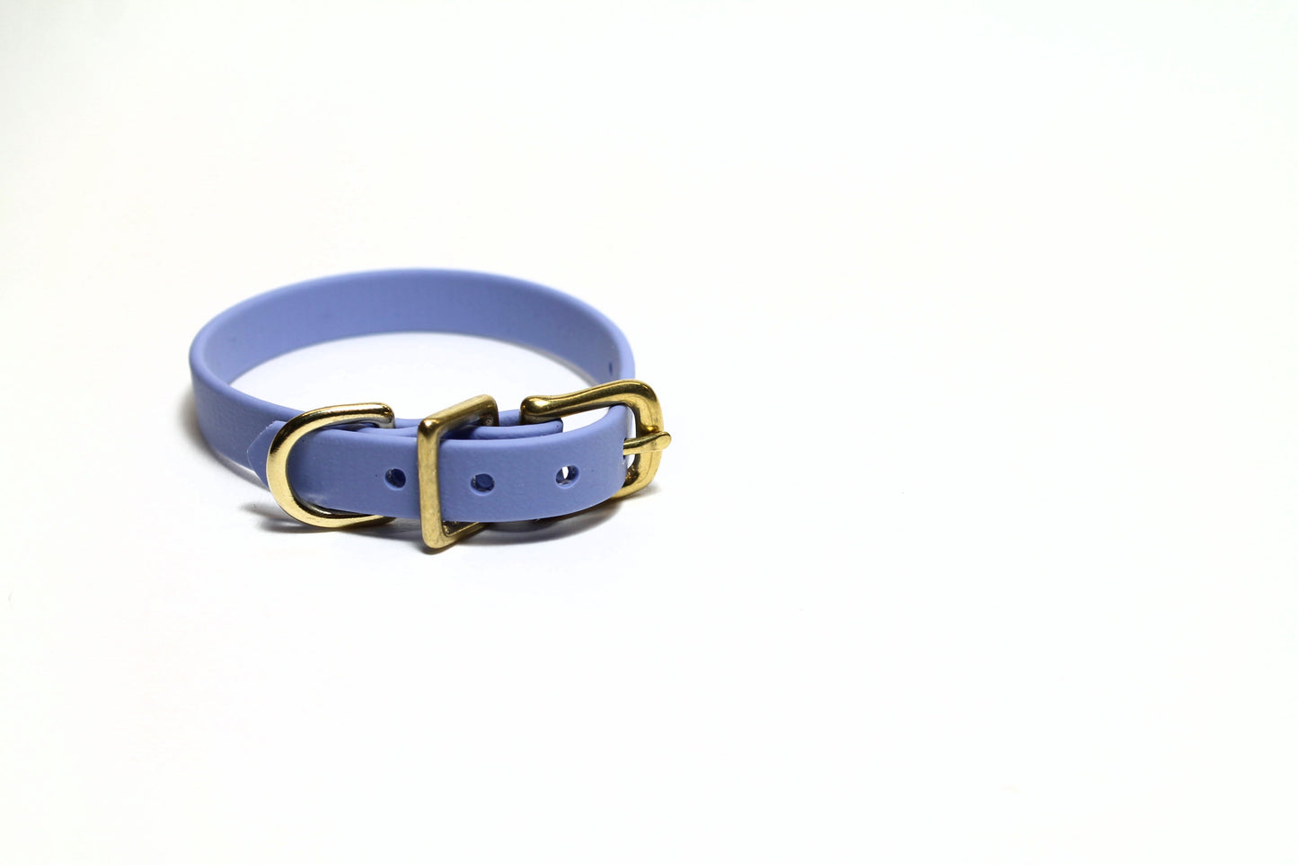 Periwinkle Biothane Small Dog Collar - 1/2" (12mm) wide