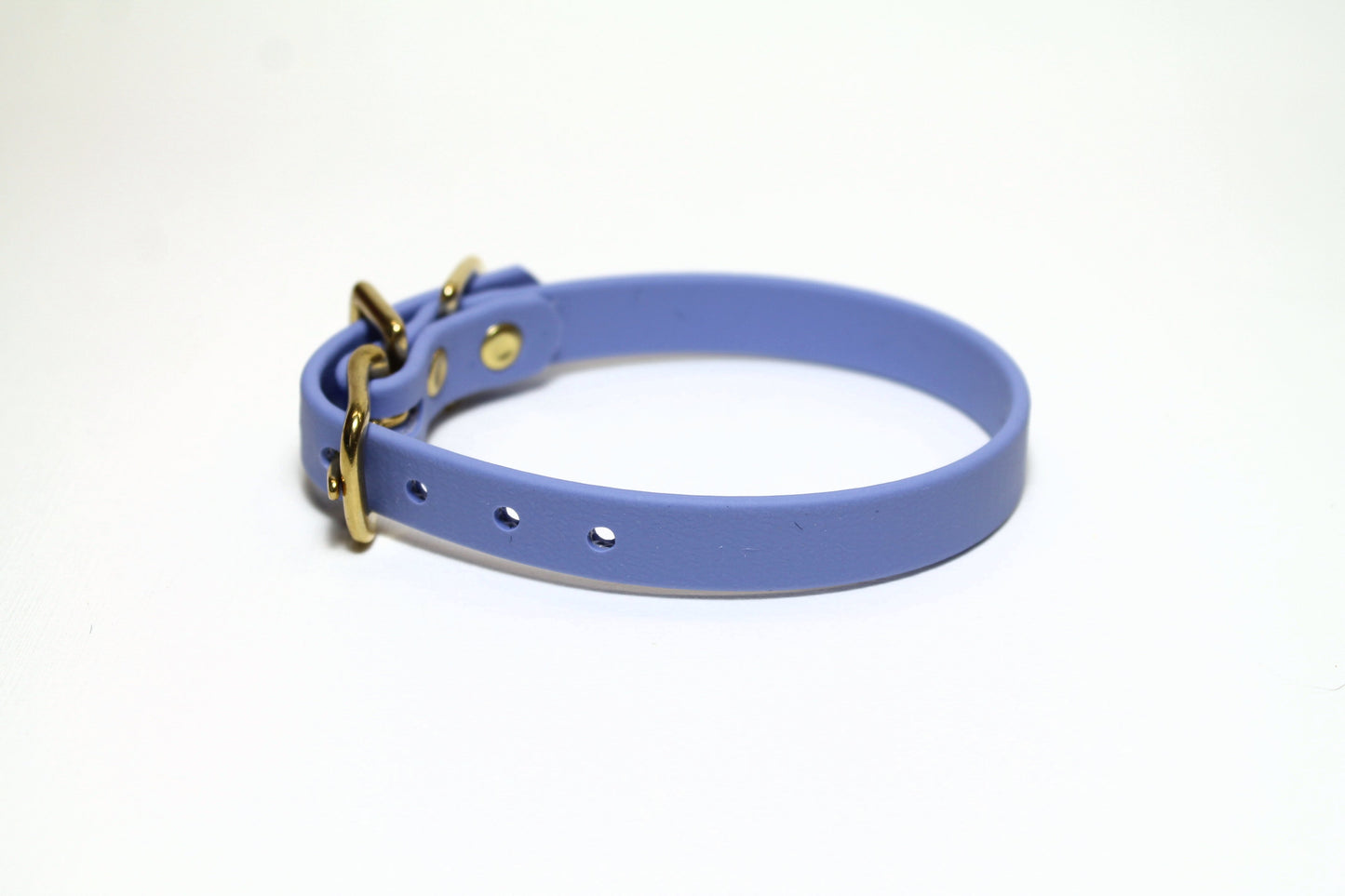 Periwinkle Biothane Small Dog Collar - 1/2" (12mm) wide