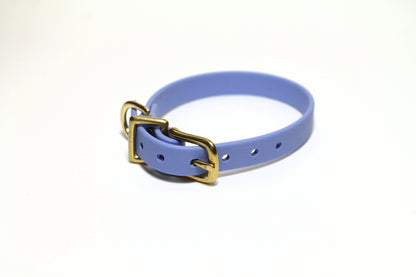 Periwinkle Biothane Small Dog Collar - 1/2" (12mm) wide