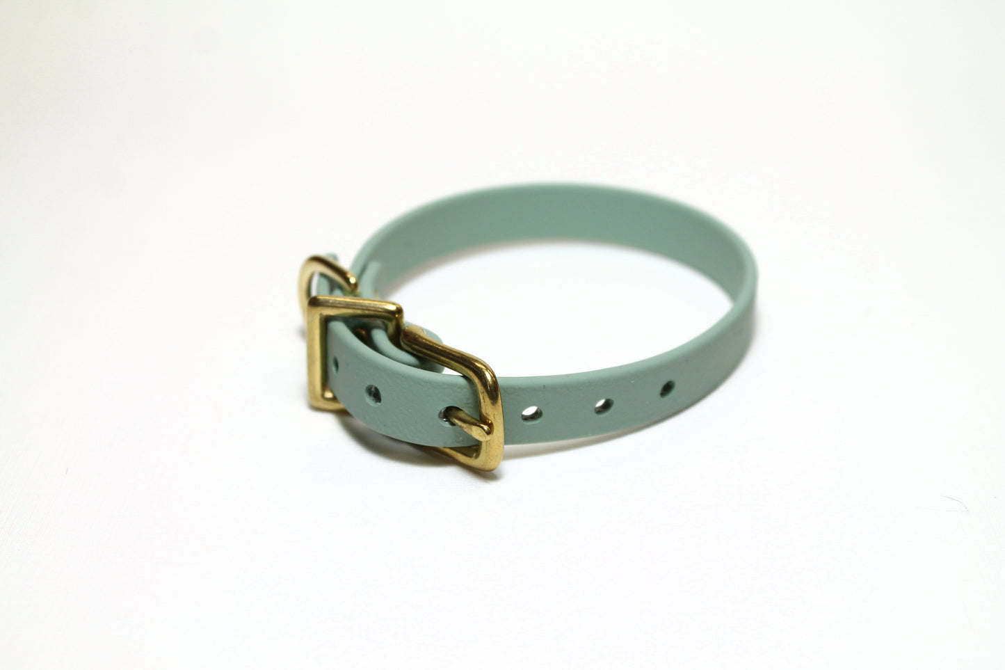 Sage Green Biothane Small Dog Collar - 1/2" (12mm) wide