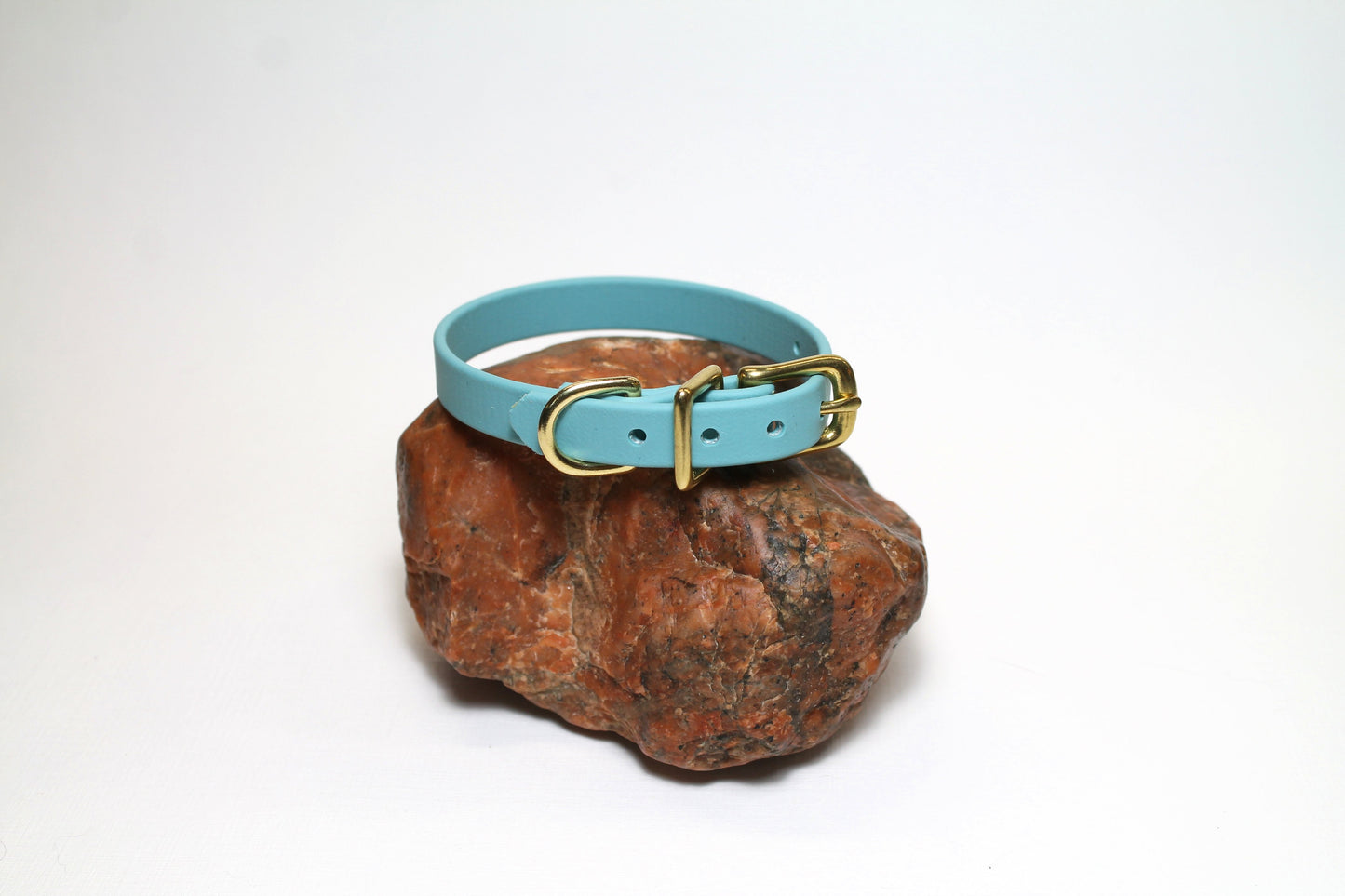 Dusty Turquoise Biothane Small Dog Collar - 1/2" (12mm) wide