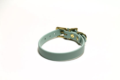 Sage Green Biothane Small Dog Collar - 1/2" (12mm) wide
