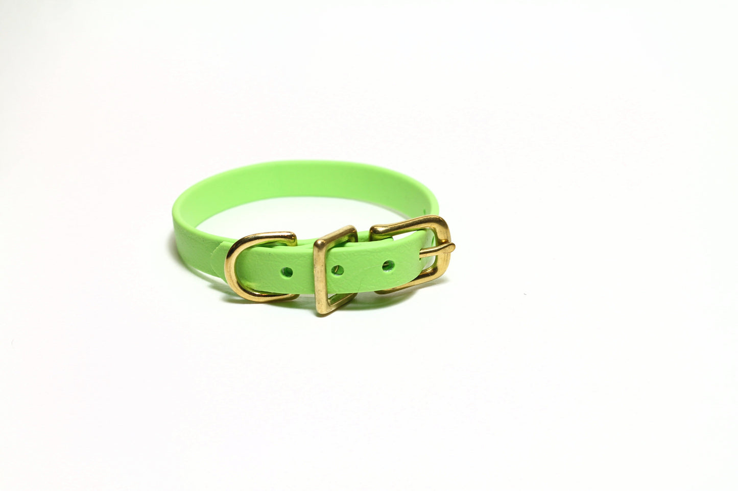 Lime Green Biothane Small Dog Collar - 1/2" (12mm) wide