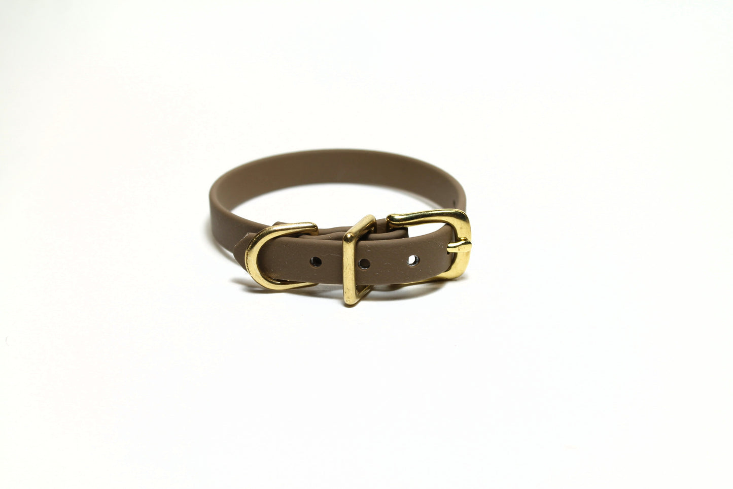 Coyote Tan (brown) Biothane Small Dog Collar - 1/2" (12mm) wide