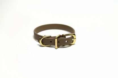 Coyote Tan (brown) Biothane Small Dog Collar - 1/2" (12mm) wide