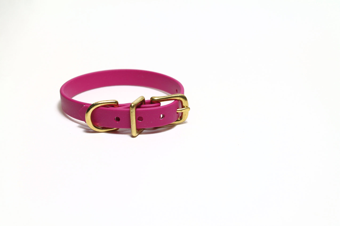 Raspberry Pink Biothane Small Dog Collar - 1/2" (12mm) wide