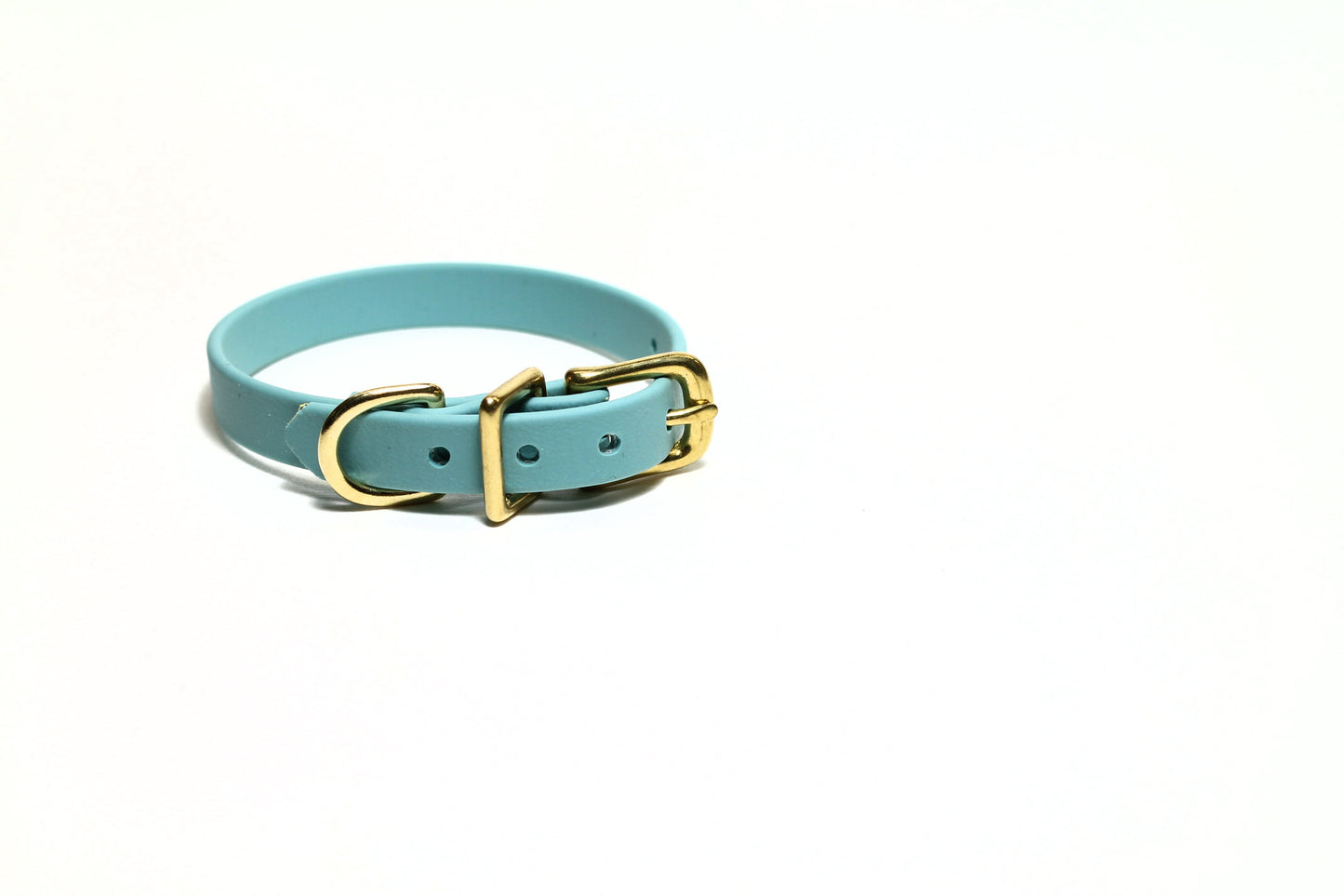 Dusty Turquoise Biothane Small Dog Collar - 1/2" (12mm) wide