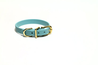 Dusty Turquoise Biothane Small Dog Collar - 1/2" (12mm) wide
