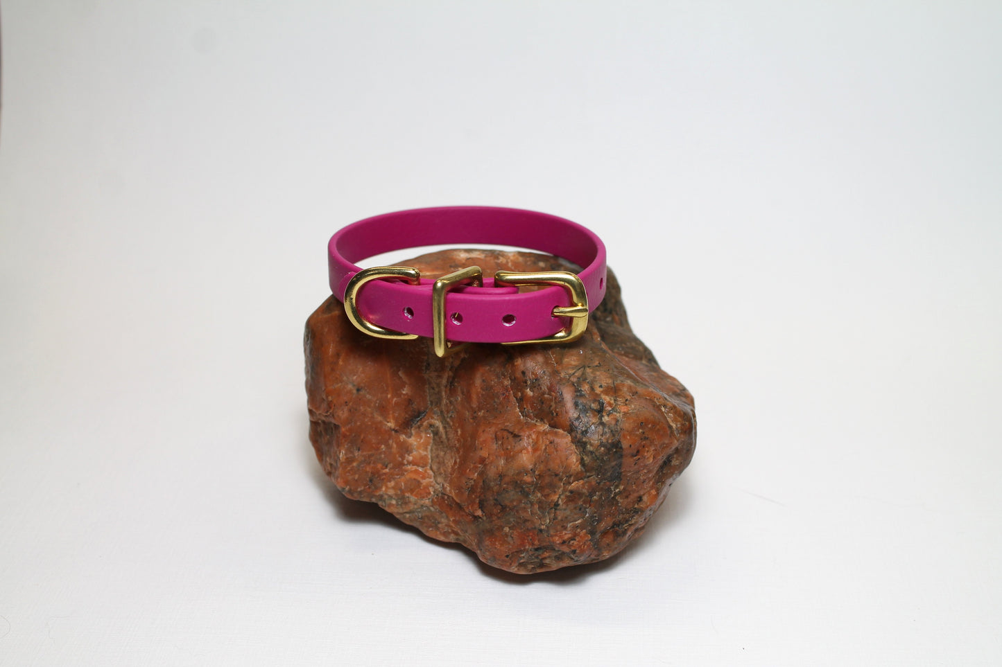 Raspberry Pink Biothane Small Dog Collar - 1/2" (12mm) wide