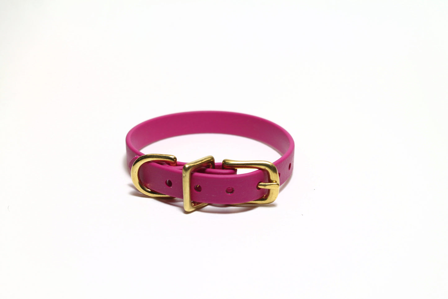 Raspberry Pink Biothane Small Dog Collar - 1/2" (12mm) wide