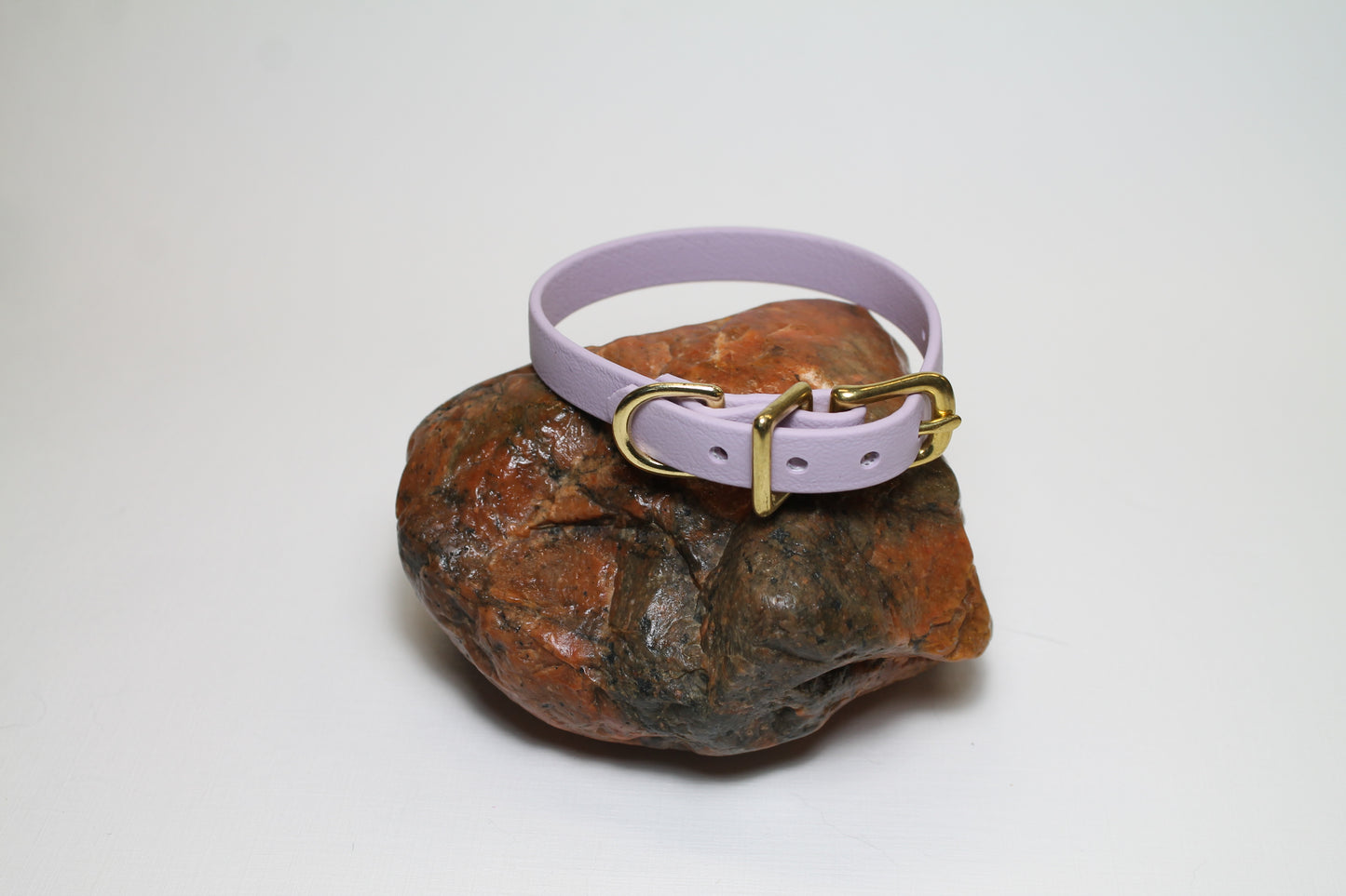 Lavender Purple Pastel Biothane Small Dog Collar - 1/2" (12mm) wide