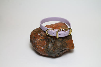 Lavender Purple Pastel Biothane Small Dog Collar - 1/2" (12mm) wide