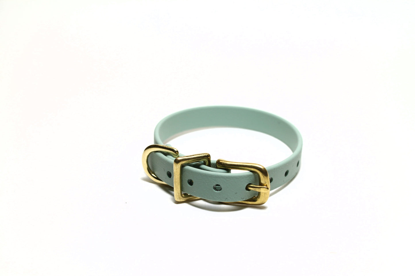 Sage Green Biothane Small Dog Collar - 1/2" (12mm) wide