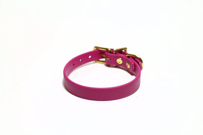 Raspberry Pink Biothane Small Dog Collar - 1/2" (12mm) wide