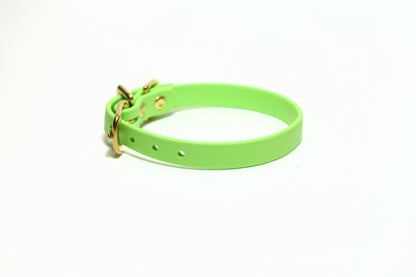 Lime Green Biothane Small Dog Collar - 1/2" (12mm) wide