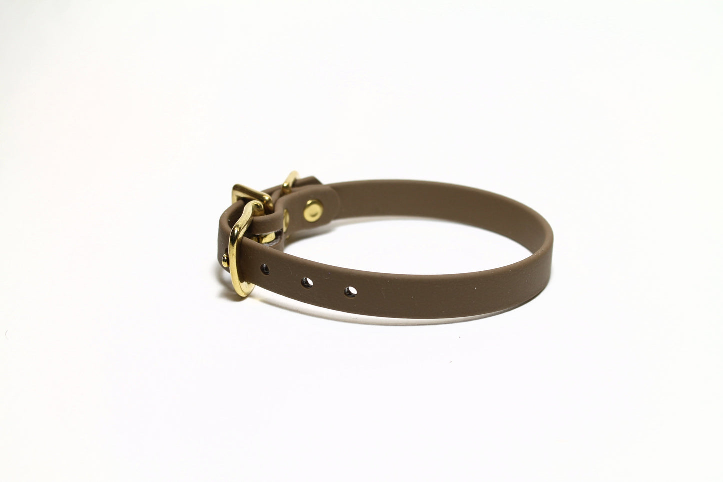 Coyote Tan (brown) Biothane Small Dog Collar - 1/2" (12mm) wide