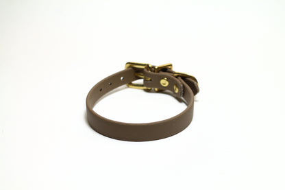 Coyote Tan (brown) Biothane Small Dog Collar - 1/2" (12mm) wide