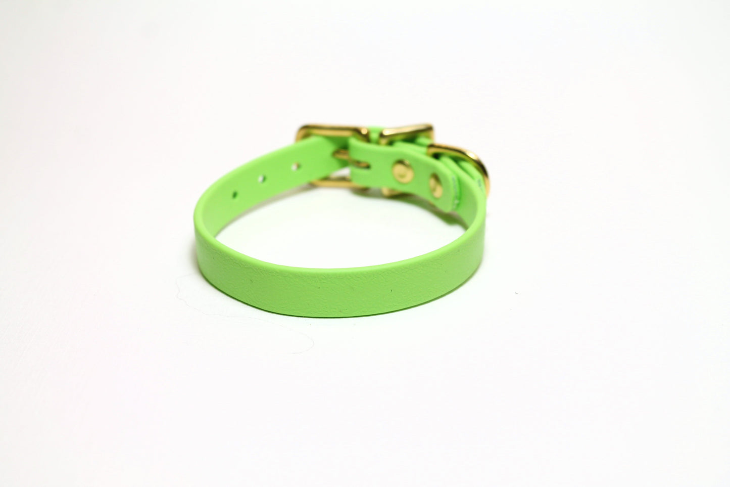 Lime Green Biothane Small Dog Collar - 1/2" (12mm) wide