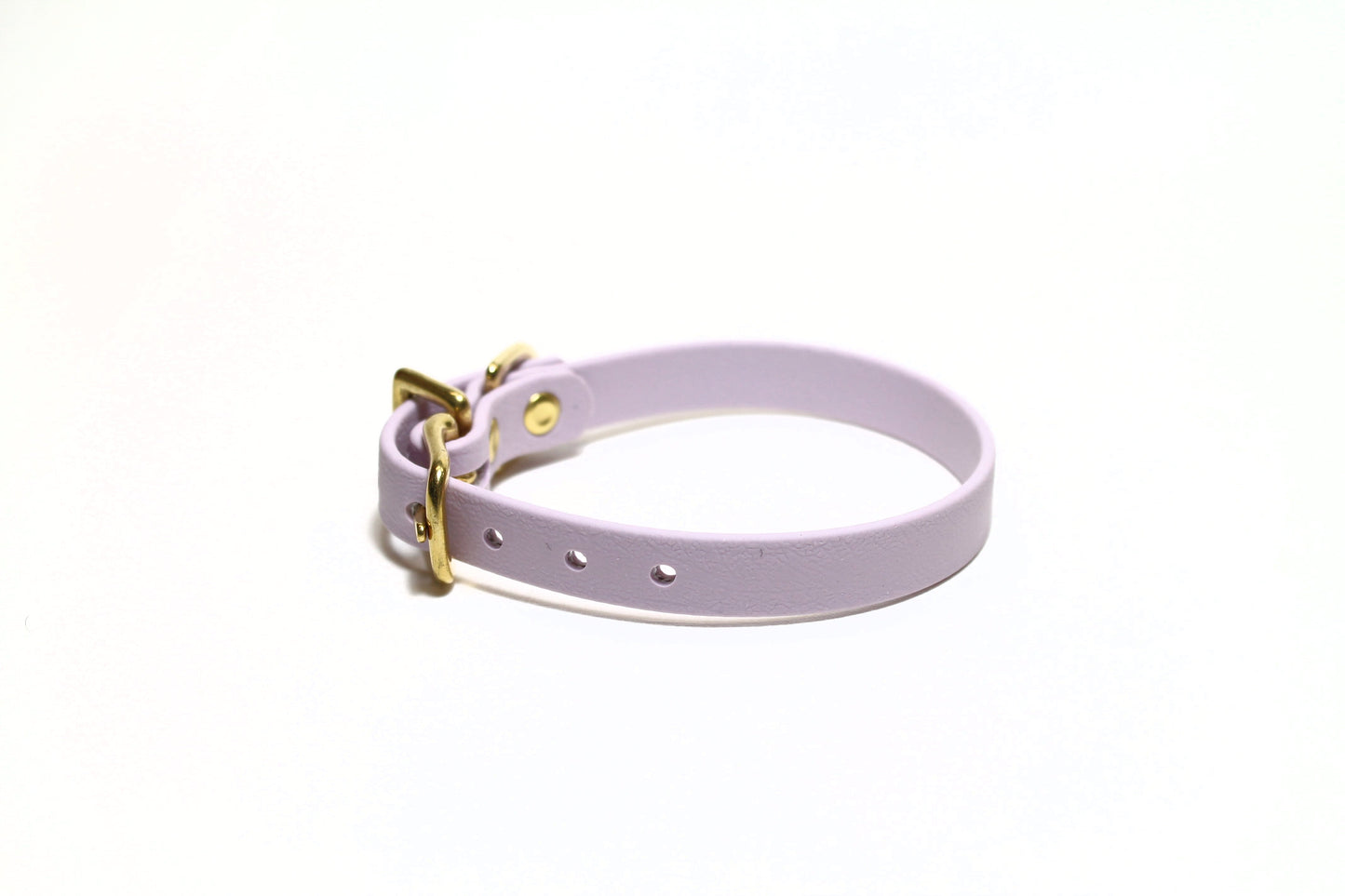 Lavender Purple Pastel Biothane Small Dog Collar - 1/2" (12mm) wide
