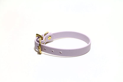 Lavender Purple Pastel Biothane Small Dog Collar - 1/2" (12mm) wide