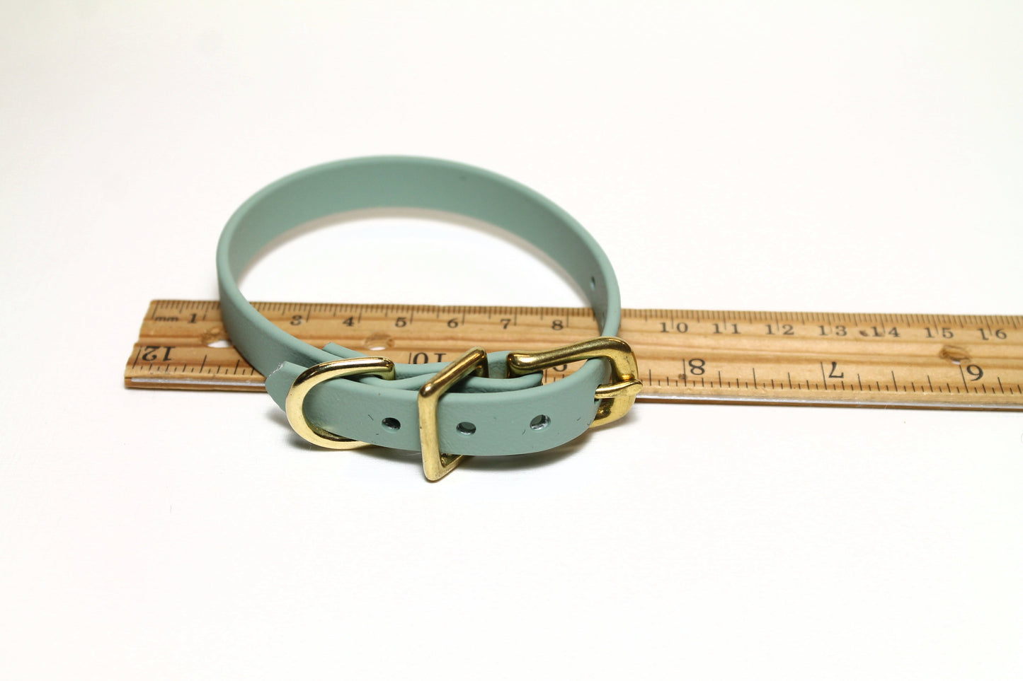 Sage Green Biothane Small Dog Collar - 1/2" (12mm) wide