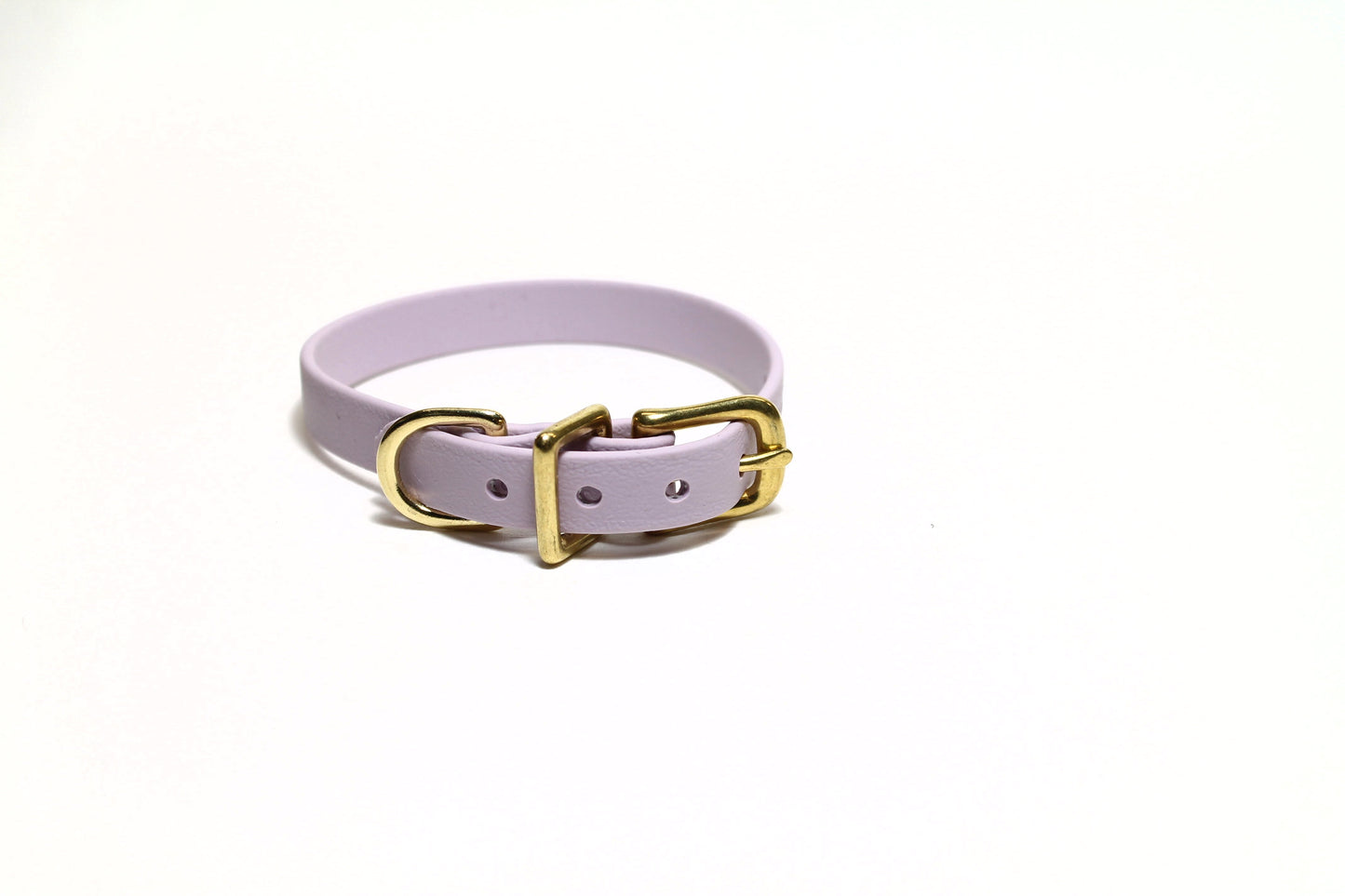 Lavender Purple Pastel Biothane Small Dog Collar - 1/2" (12mm) wide