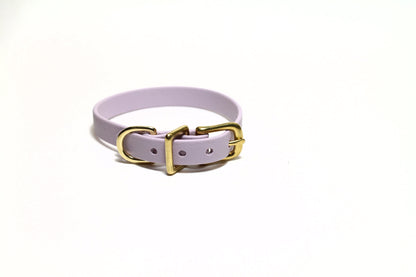 Lavender Purple Pastel Biothane Small Dog Collar - 1/2" (12mm) wide