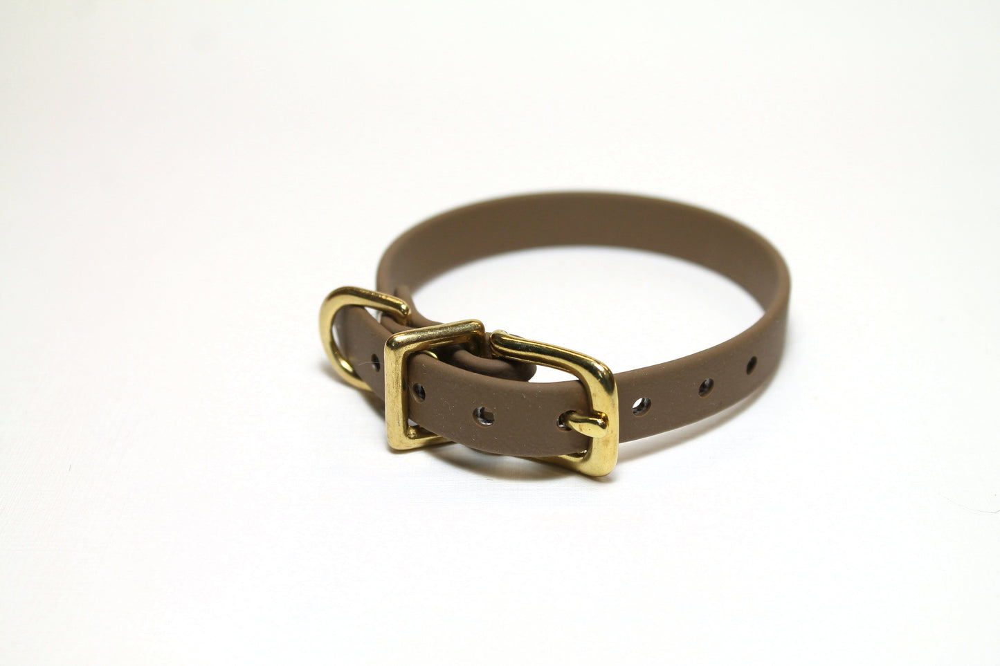 Coyote Tan (brown) Biothane Small Dog Collar - 1/2" (12mm) wide
