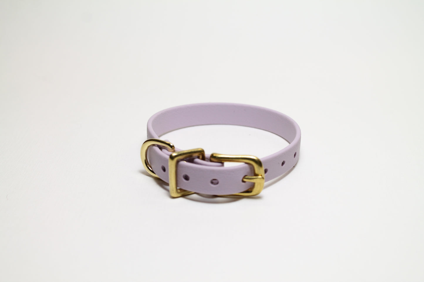Lavender Purple Pastel Biothane Small Dog Collar - 1/2" (12mm) wide