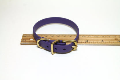 Royal Purple Biothane Small Dog Collar - 1/2" (12mm) wide