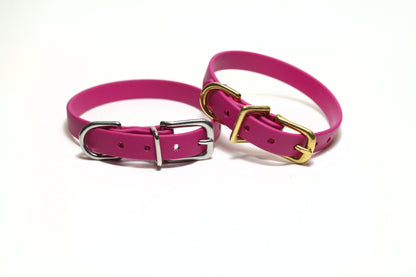 Cat Collar Non-Breakaway Biothane Collar - 1/2" (12mm) wide - all 39 colours