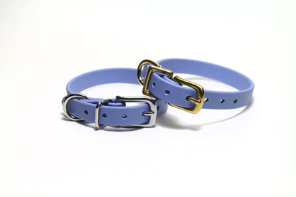 Periwinkle Biothane Small Dog Collar - 1/2" (12mm) wide