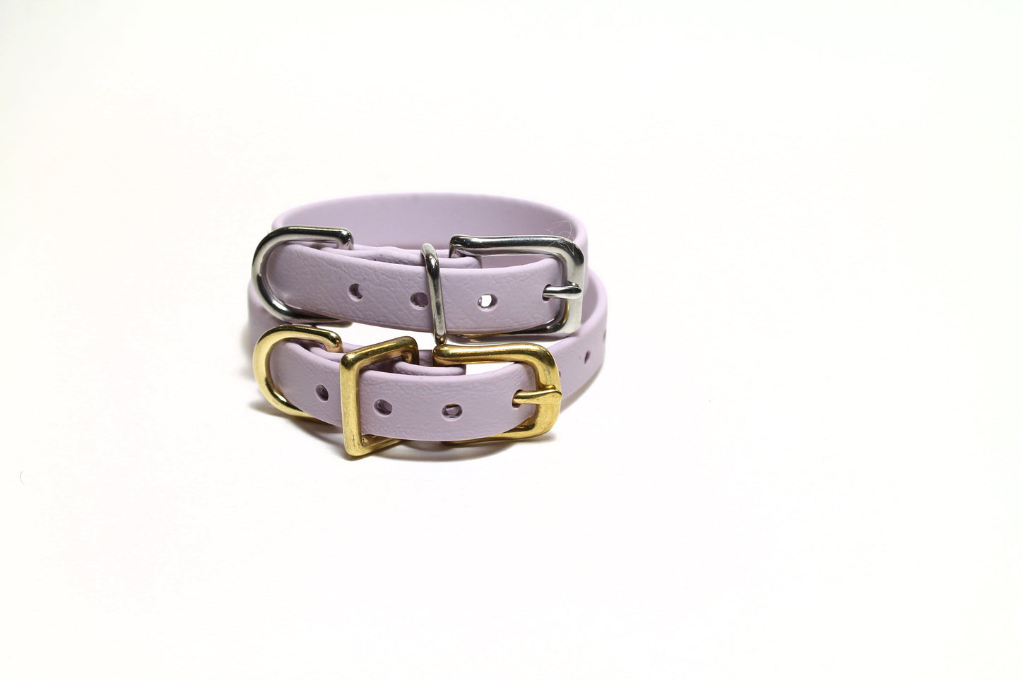 Lavender Purple Pastel Biothane Small Dog Collar - 1/2" (12mm) wide