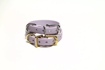 Lavender Purple Pastel Biothane Small Dog Collar - 1/2" (12mm) wide